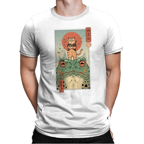 Catana and the Big Frog - Mens Premium T-Shirts RIPT Apparel Small / White
