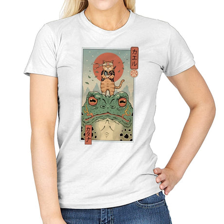 Catana and the Big Frog - Womens T-Shirts RIPT Apparel Small / White