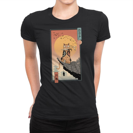 Catana Returns - Womens Premium T-Shirts RIPT Apparel Small / Black