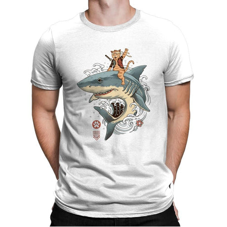 Catana Shark - Mens Premium T-Shirts RIPT Apparel Small / White