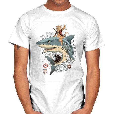 Catana Shark - Mens T-Shirts RIPT Apparel Small / White