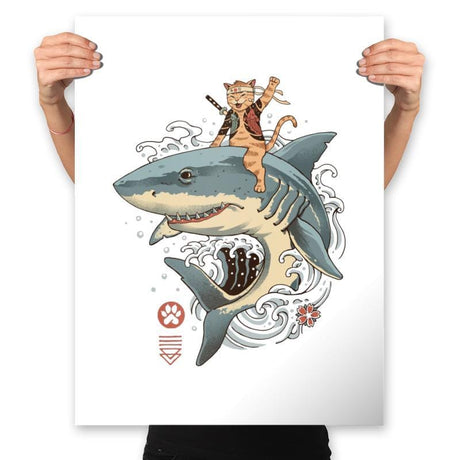 Catana Shark - Prints Posters RIPT Apparel 18x24 / White