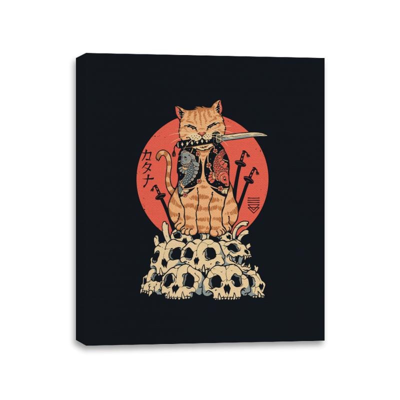 Catana Skulls - Canvas Wraps Canvas Wraps RIPT Apparel 11x14 / Black