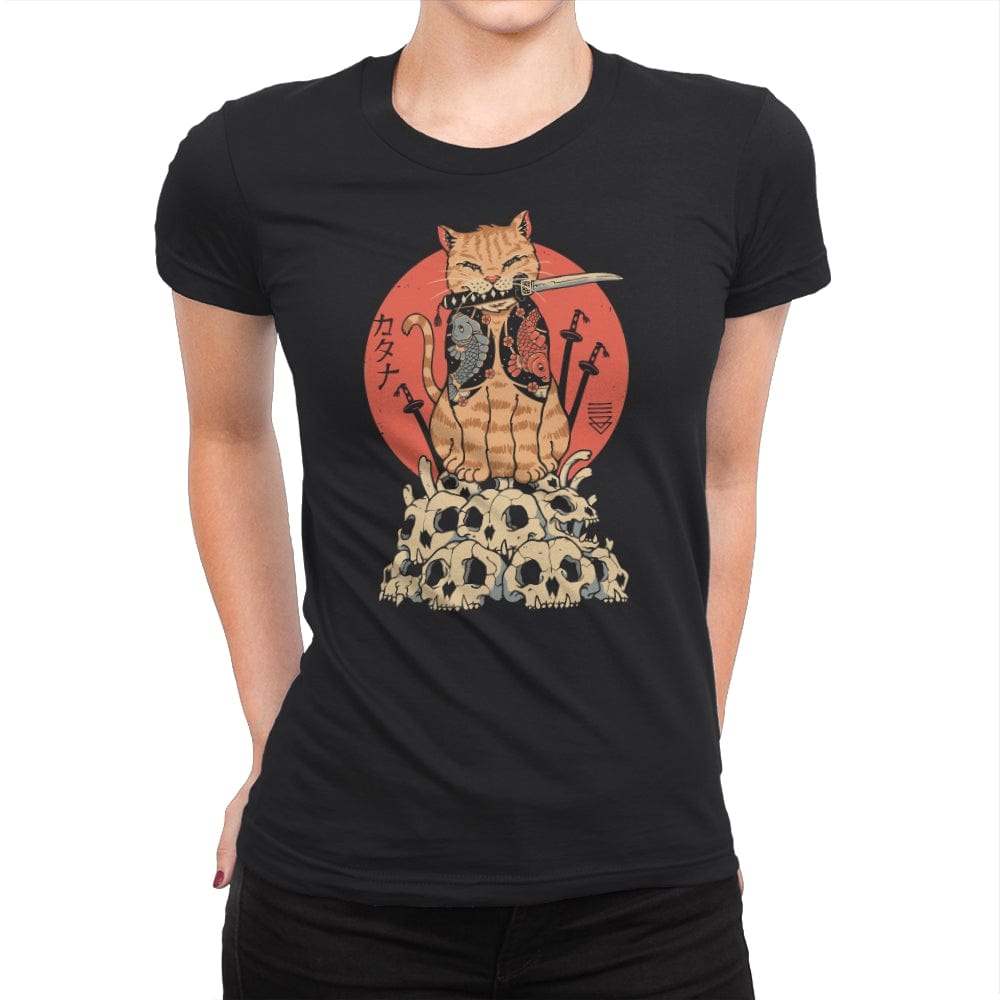 Catana Skulls - Womens Premium T-Shirts RIPT Apparel Small / Black