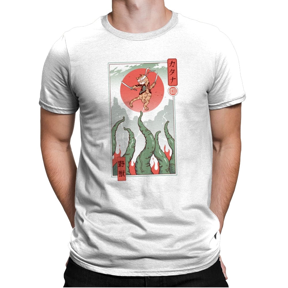 Catana Taming the Beast - Mens Premium T-Shirts RIPT Apparel Small / White