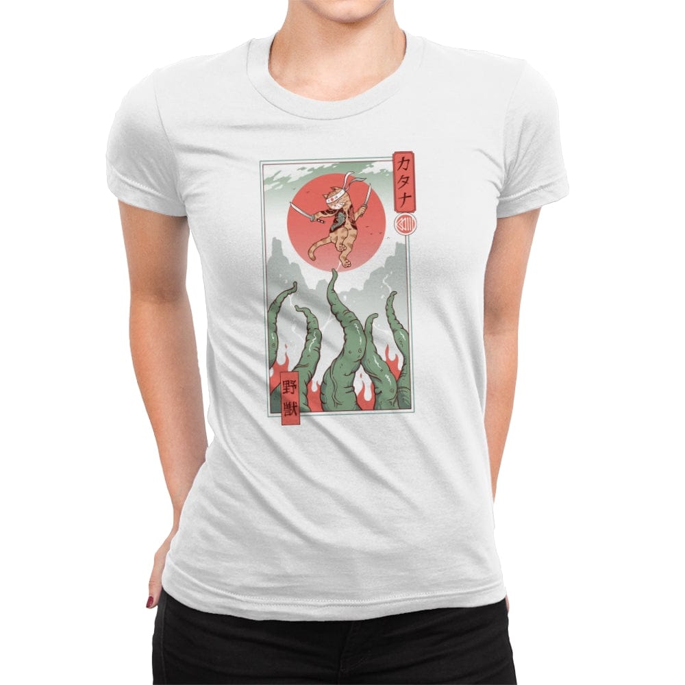 Catana Taming the Beast - Womens Premium T-Shirts RIPT Apparel Small / White