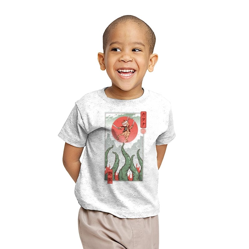Catana Taming the Beast - Youth T-Shirts RIPT Apparel X-small / White
