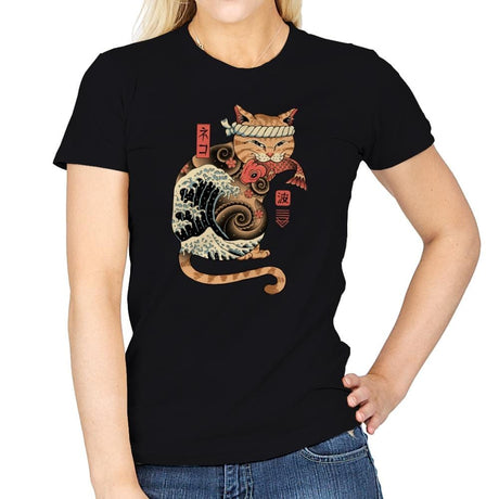 Catana Wave - Womens T-Shirts RIPT Apparel Small / Black