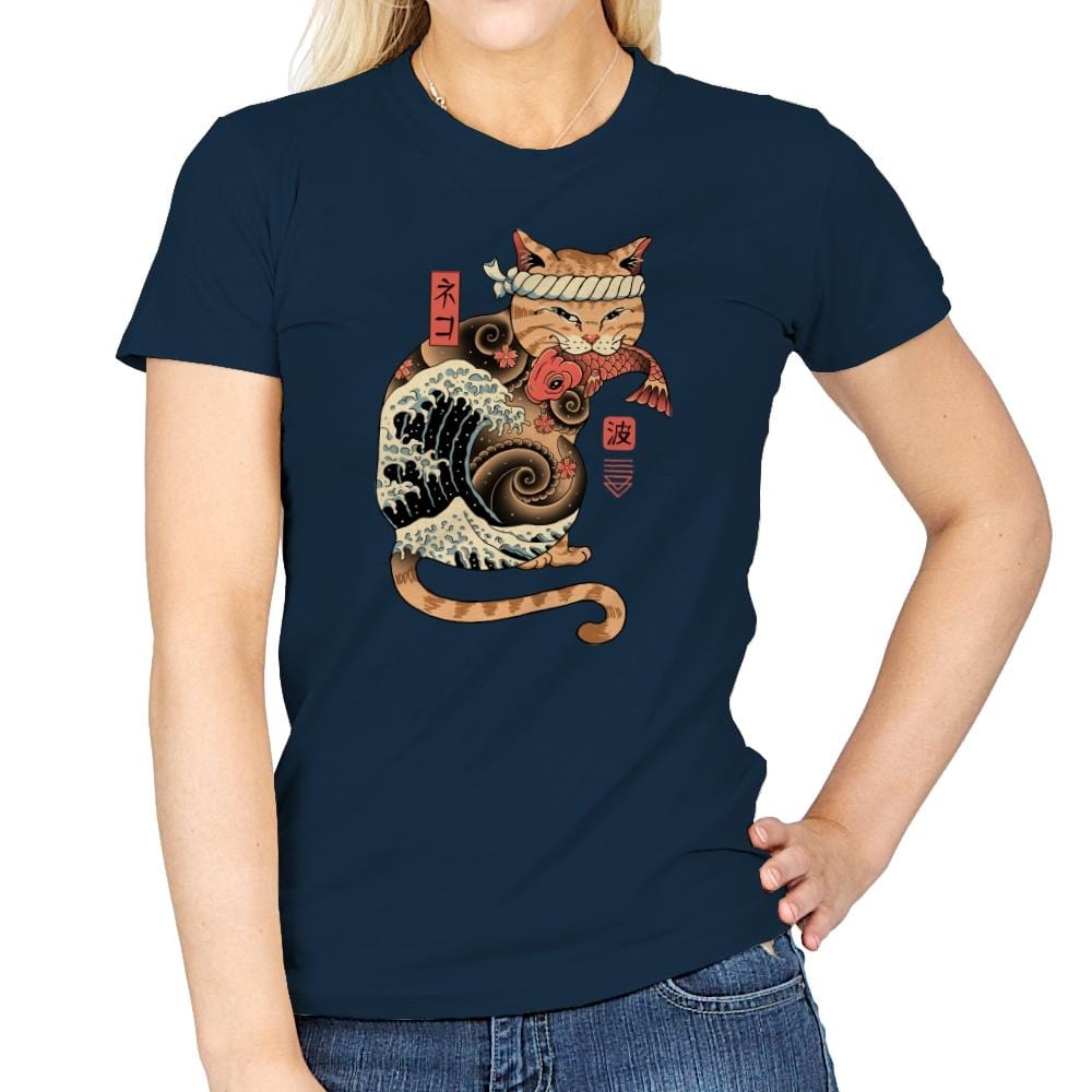 Catana Wave - Womens T-Shirts RIPT Apparel Small / Navy