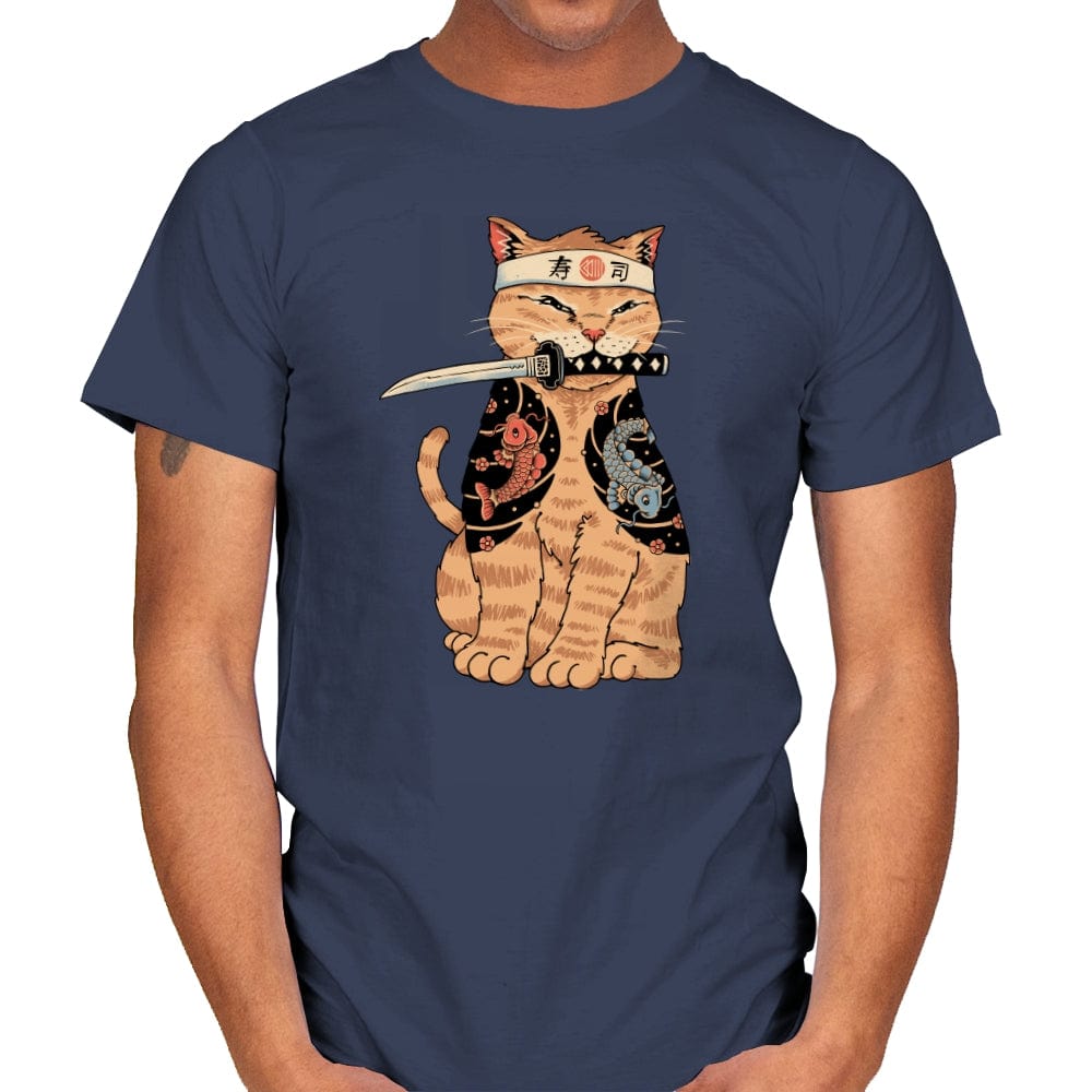 Catana with Headband - Mens T-Shirts RIPT Apparel Small / Navy