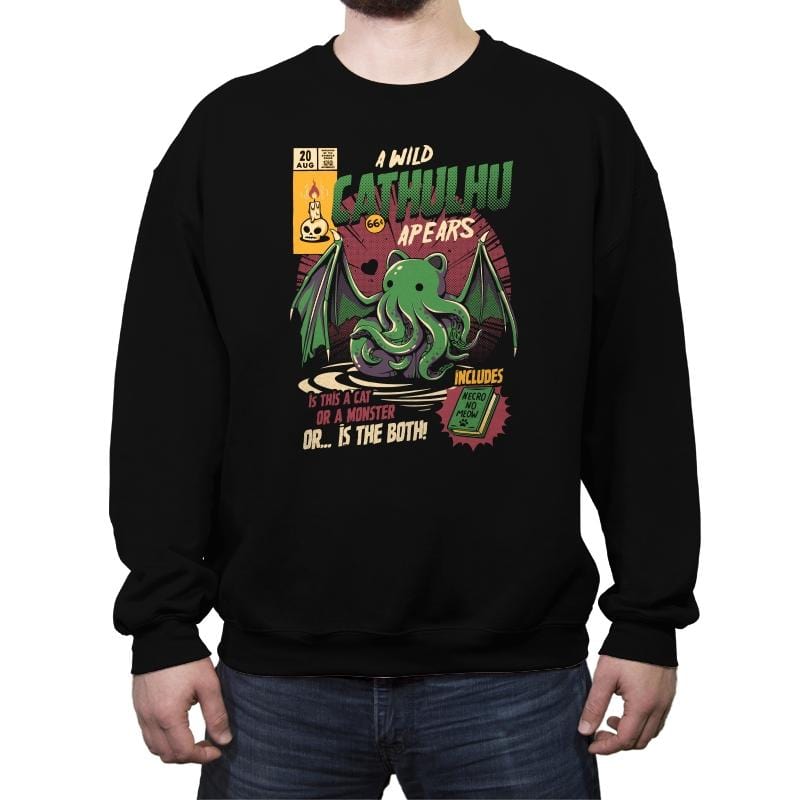 Cathulhu - Crew Neck Sweatshirt Crew Neck Sweatshirt RIPT Apparel