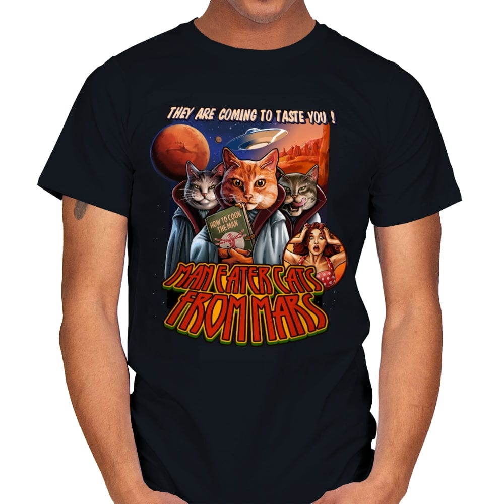 Cats from Mars - Mens T-Shirts RIPT Apparel Small / Black