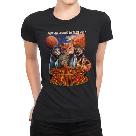 Cats from Mars - Womens Premium T-Shirts RIPT Apparel Small / Black