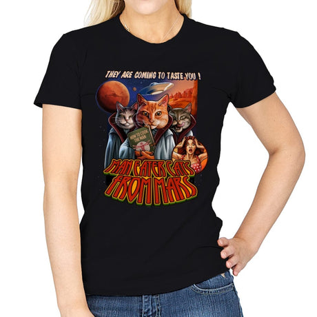 Cats from Mars - Womens T-Shirts RIPT Apparel Small / Black