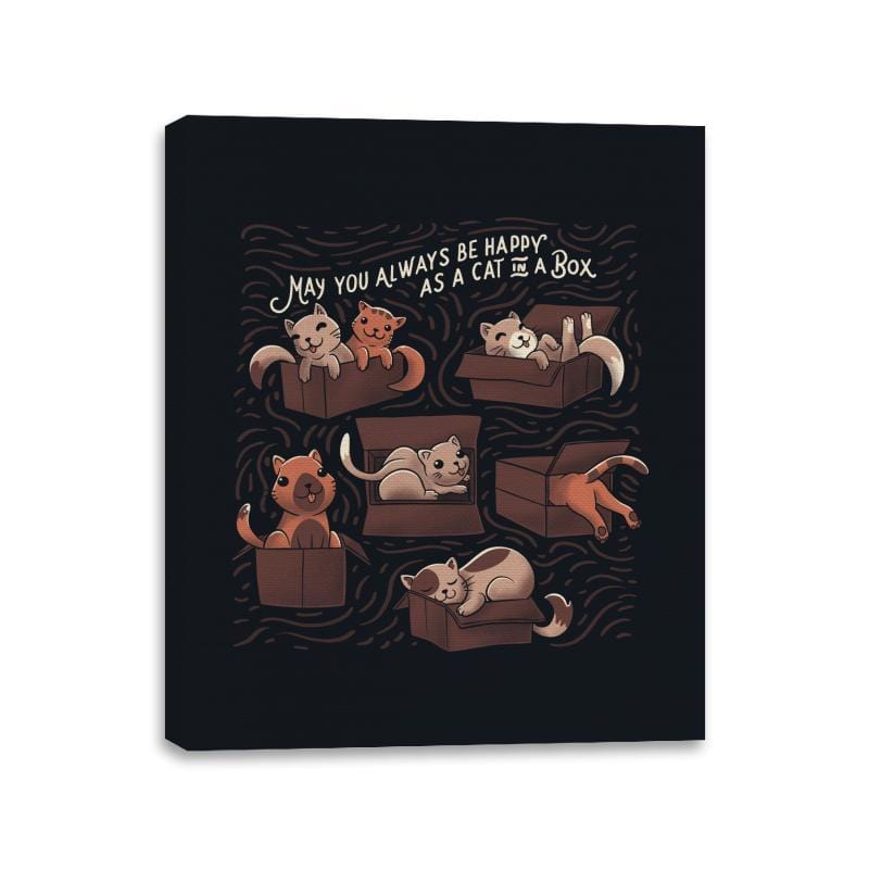 Cats in a Box - Canvas Wraps Canvas Wraps RIPT Apparel 11x14 / Black