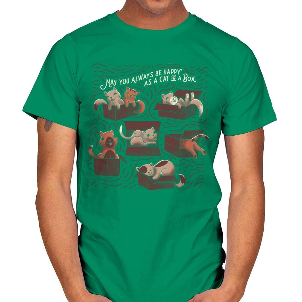 Cats in a Box - Mens T-Shirts RIPT Apparel Small / Kelly