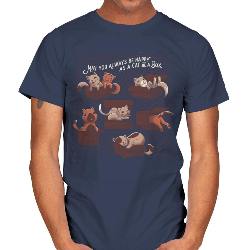 Cats in a Box - Mens T-Shirts RIPT Apparel Small / Navy