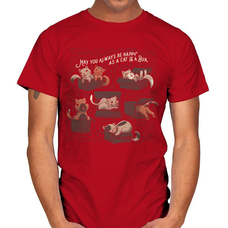 Cats in a Box - Mens T-Shirts RIPT Apparel Small / Red