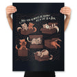 Cats in a Box - Prints Posters RIPT Apparel 18x24 / Black