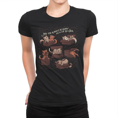 Cats in a Box - Womens Premium T-Shirts RIPT Apparel Small / Black
