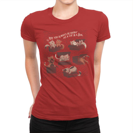 Cats in a Box - Womens Premium T-Shirts RIPT Apparel Small / Red