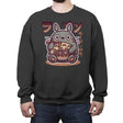 Cats Love Ramen - Crew Neck Sweatshirt Crew Neck Sweatshirt RIPT Apparel Small / Charcoal
