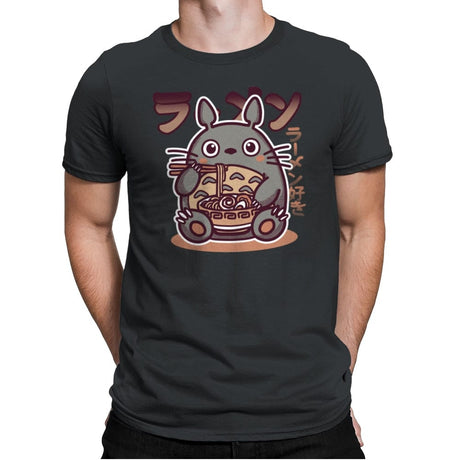 Cats Love Ramen - Mens Premium T-Shirts RIPT Apparel Small / Heavy Metal