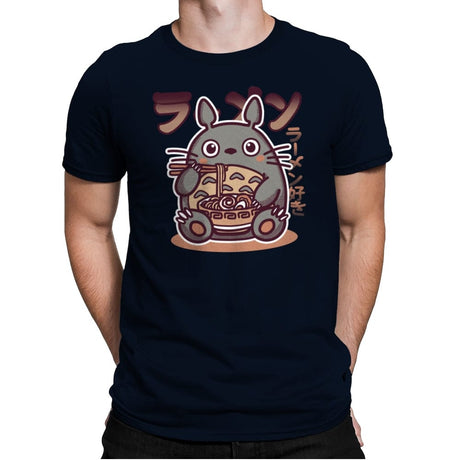 Cats Love Ramen - Mens Premium T-Shirts RIPT Apparel Small / Midnight Navy