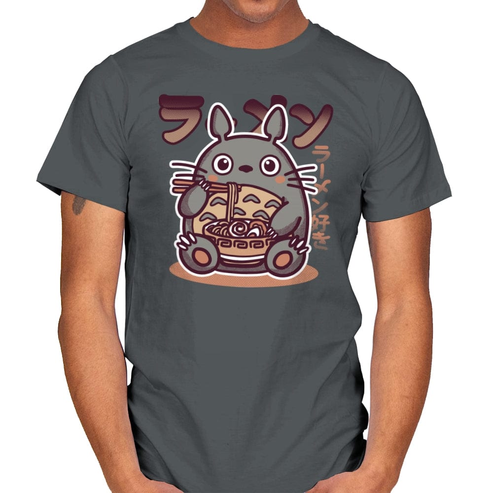Cats Love Ramen - Mens T-Shirts RIPT Apparel Small / Charcoal