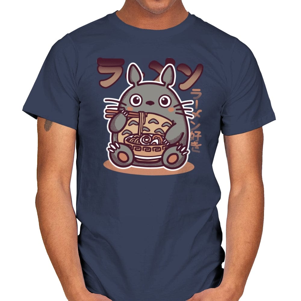 Cats Love Ramen - Mens T-Shirts RIPT Apparel Small / Navy
