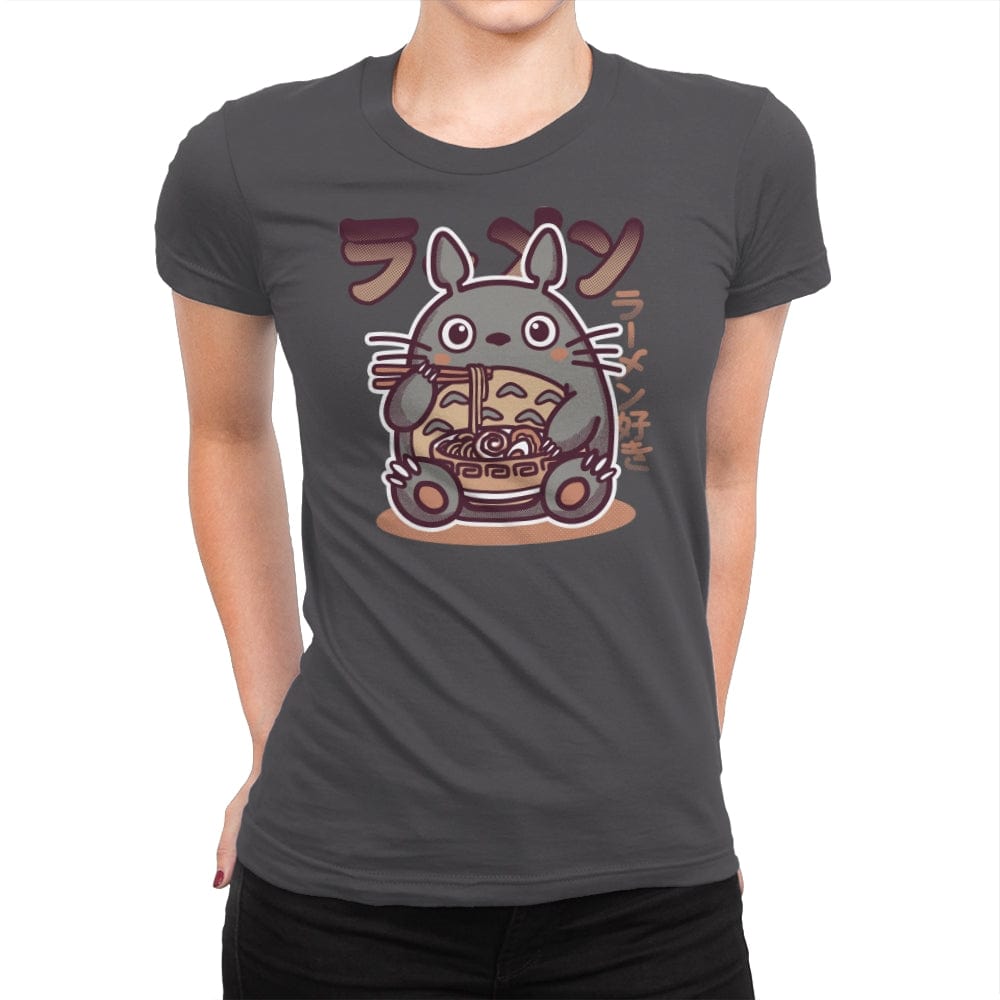 Cats Love Ramen - Womens Premium T-Shirts RIPT Apparel Small / Heavy Metal