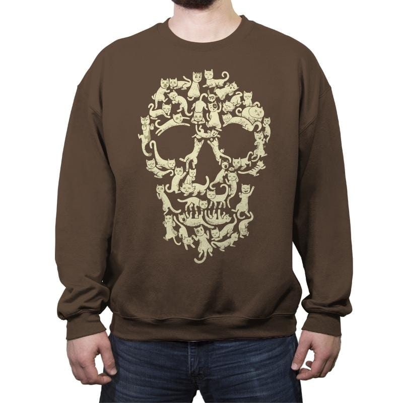 Catskull - Crew Neck Sweatshirt Crew Neck Sweatshirt RIPT Apparel Small / Dark Chocolate