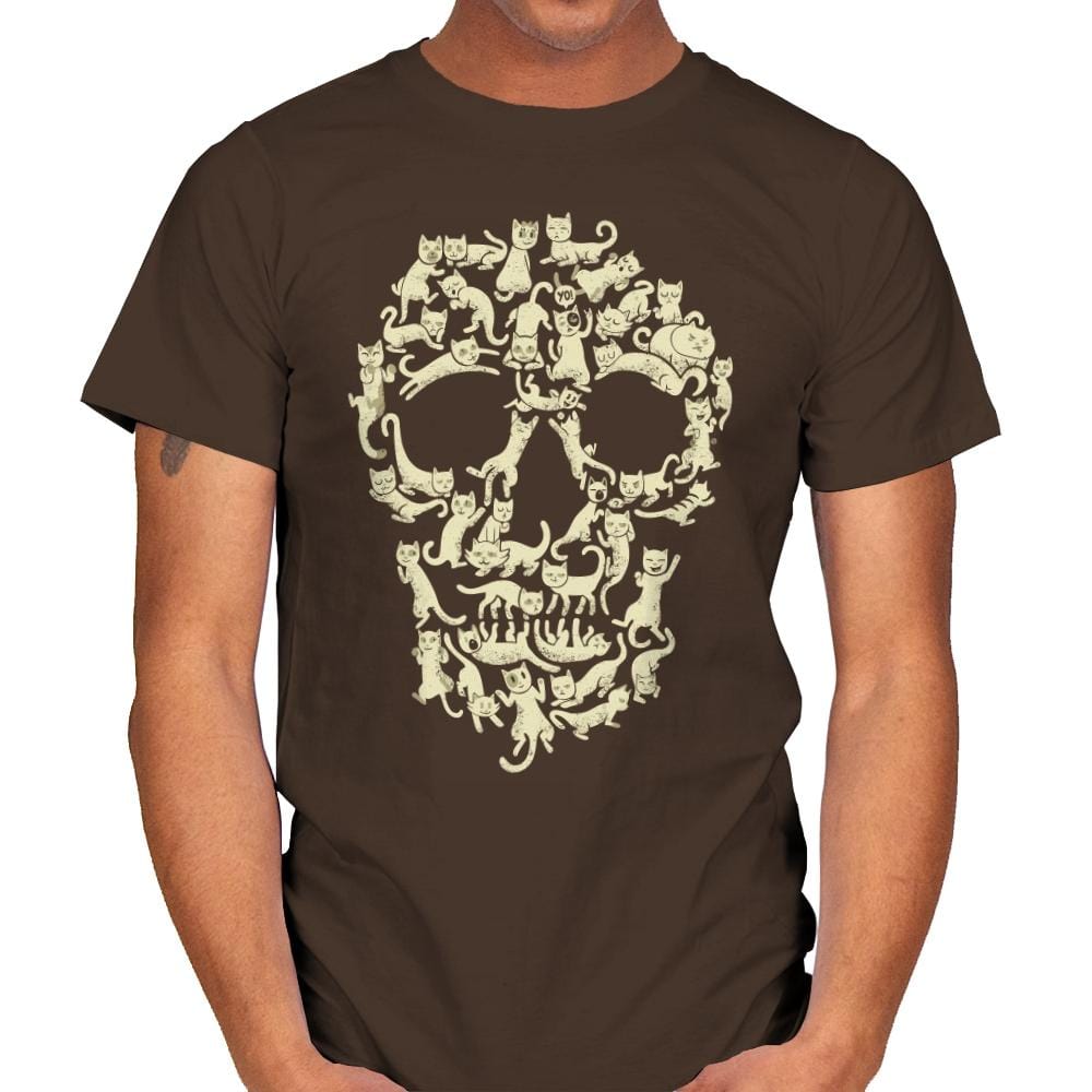 Catskull - Mens T-Shirts RIPT Apparel Small / Dark Chocolate