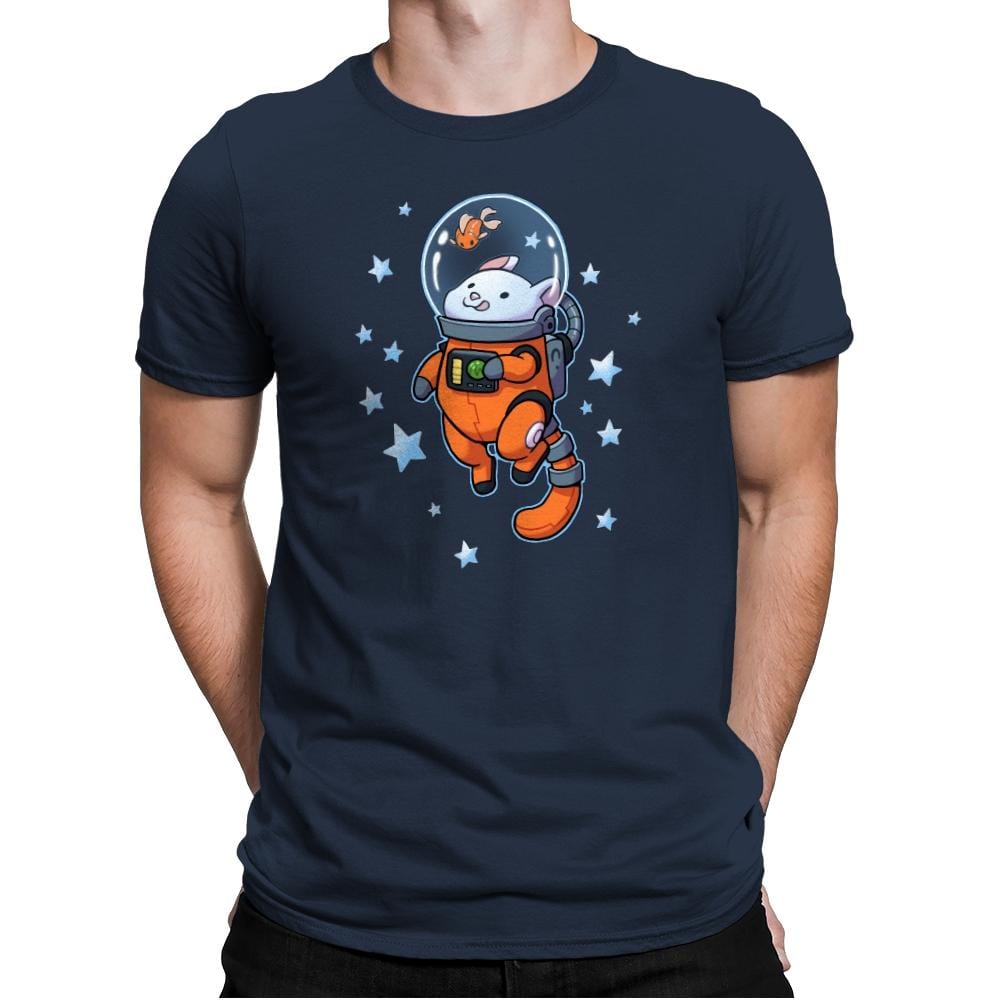Catstronaut - Mens Premium T-Shirts RIPT Apparel Small / Midnight Navy