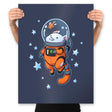 Catstronaut - Prints Posters RIPT Apparel 18x24 / Navy