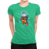 Catstronaut - Womens Premium T-Shirts RIPT Apparel Small / Kelly Green