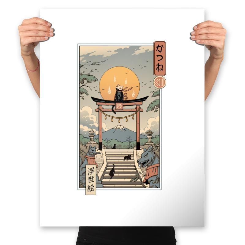 Catsune Inari - Prints Posters RIPT Apparel 18x24 / White