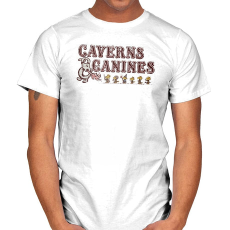 Caverns and Canines - Mens T-Shirts RIPT Apparel Small / White