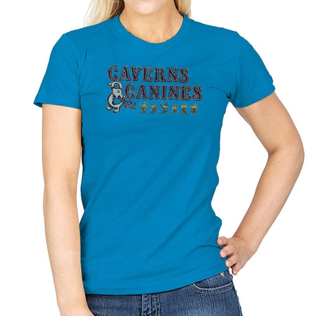Caverns and Canines - Womens T-Shirts RIPT Apparel Small / Sapphire