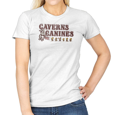 Caverns and Canines - Womens T-Shirts RIPT Apparel Small / White