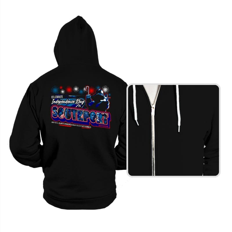 Celebrate Independence in Southport! - Hoodies Hoodies RIPT Apparel Small / Black