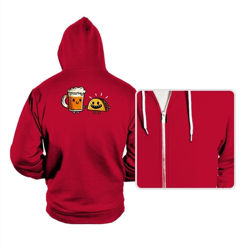 Cerveza & Taco - Hoodies Hoodies RIPT Apparel Small / Red