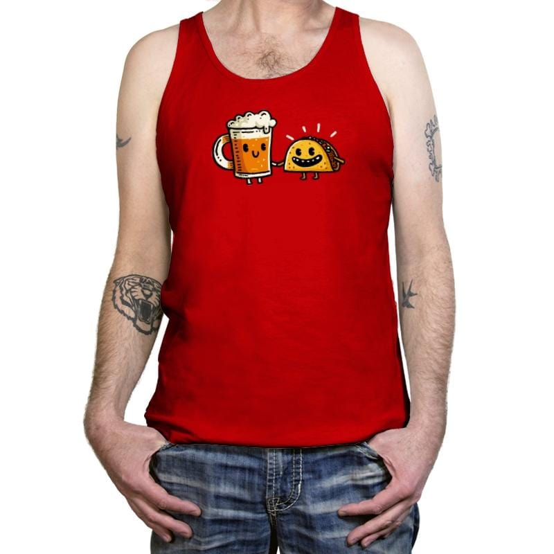 Cerveza & Taco - Tanktop Tanktop RIPT Apparel X-Small / Red