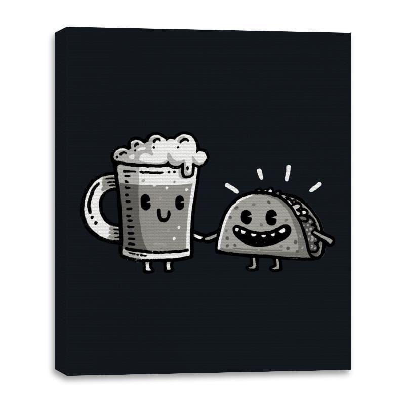 Cerveza y Taco Classic - Canvas Wraps Canvas Wraps RIPT Apparel 16x20 / Black