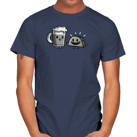 Cerveza y Taco Classic - Mens T-Shirts RIPT Apparel Small / Navy