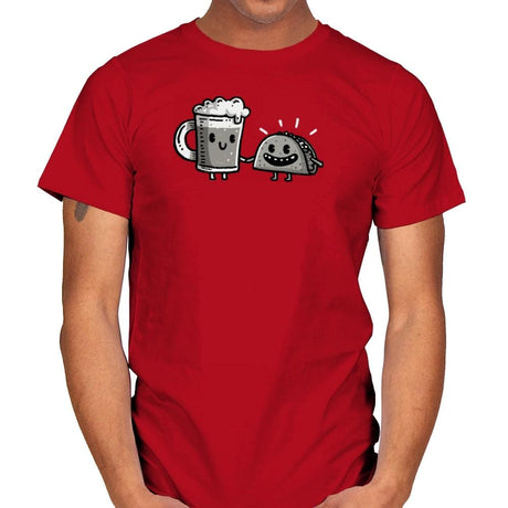 Cerveza y Taco Classic - Mens T-Shirts RIPT Apparel Small / Red