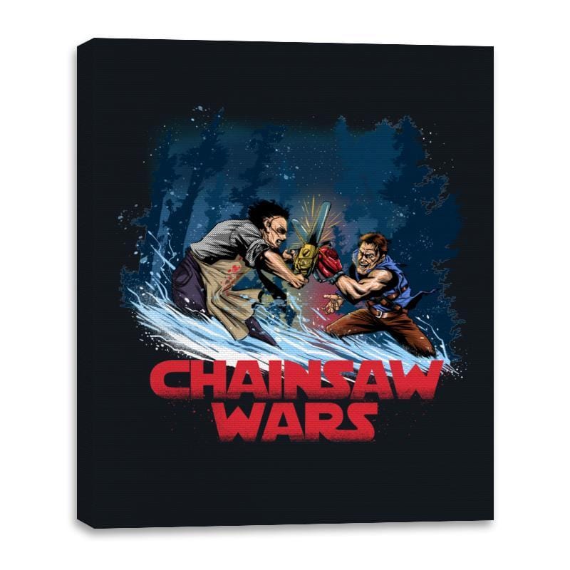Chainsaw Wars - Canvas Wraps Canvas Wraps RIPT Apparel 16x20 / Black