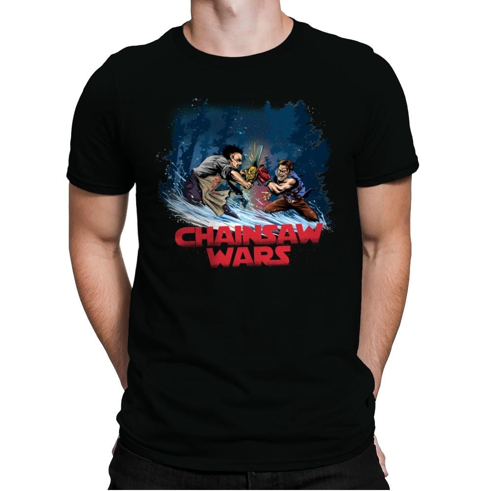 Chainsaw Wars - Mens Premium T-Shirts RIPT Apparel Small / Black