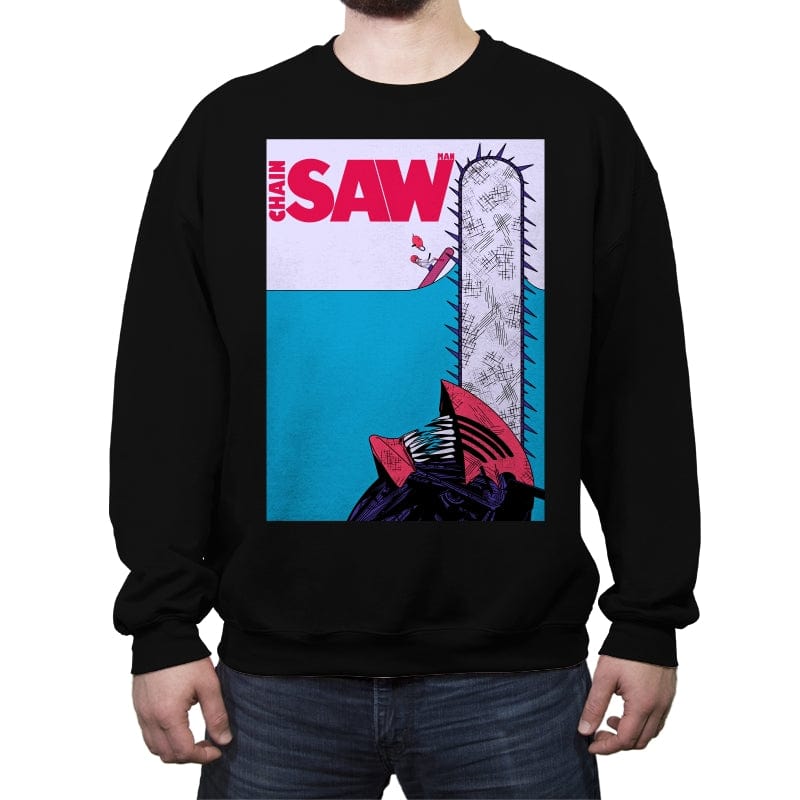 Chainsaw Water - Crew Neck Sweatshirt Crew Neck Sweatshirt RIPT Apparel Small / Black