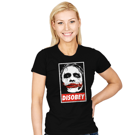 Chaos and Disobey - Womens T-Shirts RIPT Apparel